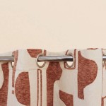 Rideau jacquard beige marron 140x240cm | Hashtag Déco