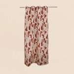 Rideau jacquard beige marron 140x240cm | Hashtag Déco