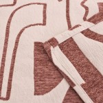 Rideau jacquard beige marron 140x240cm | Hashtag Déco