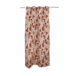 Rideau jacquard beige marron 140x240cm | Hashtag Déco