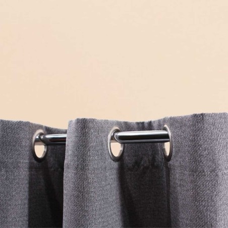 Rideau occultant gris en tissu 140x240cm | Hashtag Déco