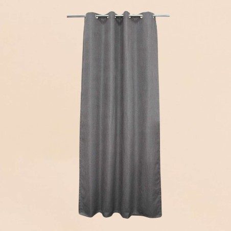 Rideau occultant gris en tissu 140x240cm | Hashtag Déco
