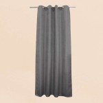 Rideau occultant gris en tissu 140x240cm | Hashtag Déco