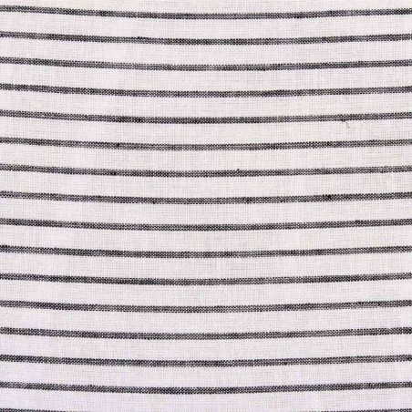Coussin rayé coton beige 30x50cm | Hashtag Déco
