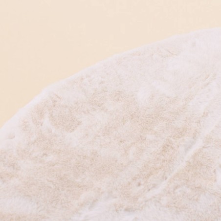 Tapis fourrure beige antidérapant 90cm | Hashtag Déco