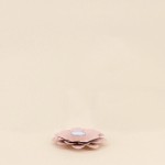 Bougeoir fleur métal rose 13cm élégant | Hashtag Déco
