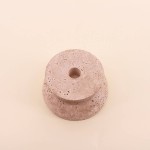 Bougeoir travertin beige ciment 13x7cm | Hashtag Déco