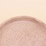 Plateau rond travertin beige ciment 23cm | Hashtag Déco