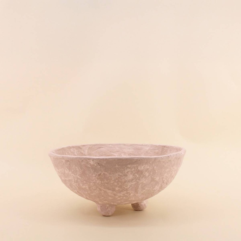 Coupe en papier maché blanc 29cm, élégance naturelle | Hashtag Déco