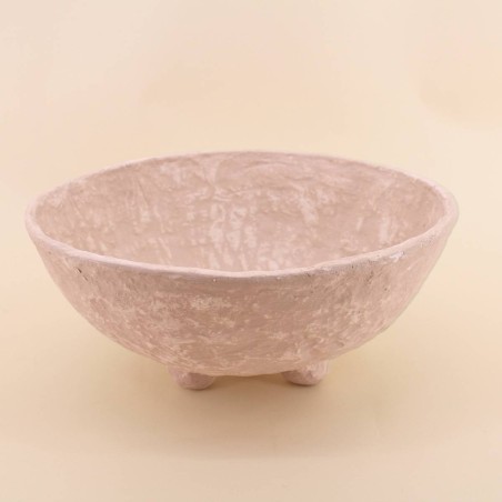 Coupe en papier maché blanc 29cm, élégance naturelle | Hashtag Déco