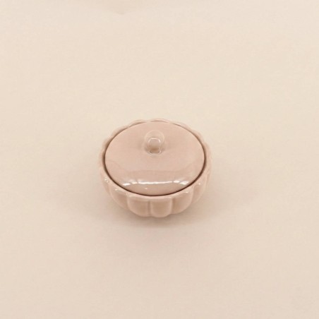 Bougie céramique corolle à couvercle | Hashtag Déco