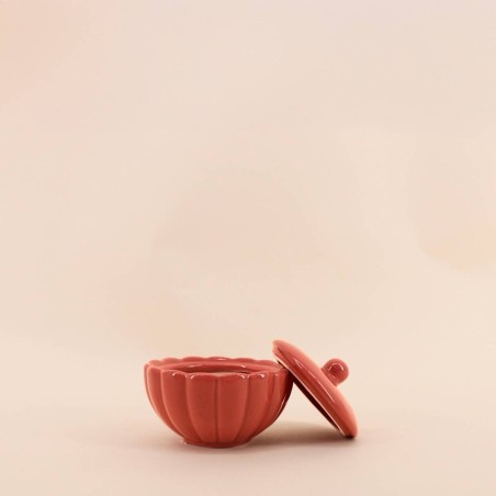 Bougie céramique corolle à couvercle | Hashtag Déco