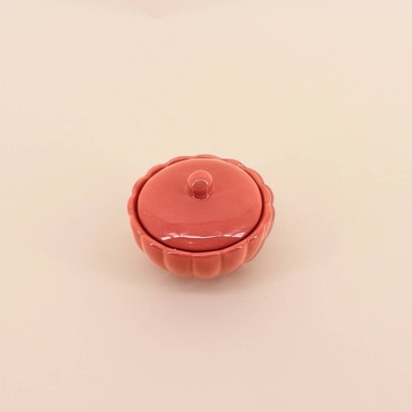 Bougie céramique corolle à couvercle | Hashtag Déco