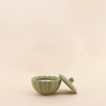 Bougie céramique corolle à couvercle | Hashtag Déco