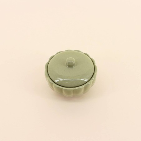 Bougie céramique corolle à couvercle | Hashtag Déco