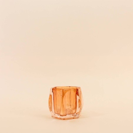 Photophore en verre doré 9cm - Élégance et lumière | Hashtag Déco