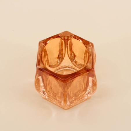 Photophore en verre doré 9cm - Élégance et lumière | Hashtag Déco