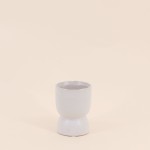 Lot de 2 photophores céramique beige 11x8cm | Hashtag Dé