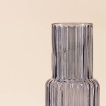 Vase en verre strié h25cm élégant | Hashtag Déco