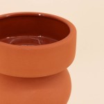 Vase géométrique en terre cuite terracotta 14,5cm | Hashtag Dé