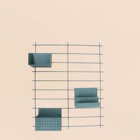 Étagère murale métal noire 50x60cm idéale bureau | Hashtag Déco