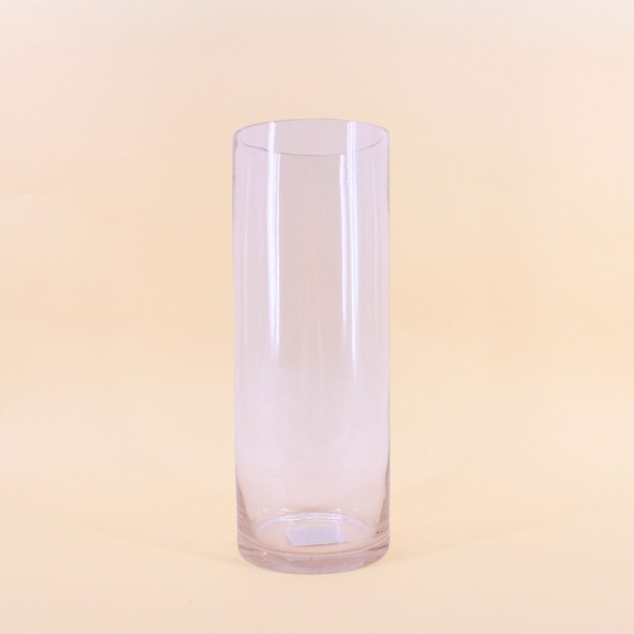 Vase en verre transparent 15x40cm, chic et moderne | Hashtag Déco