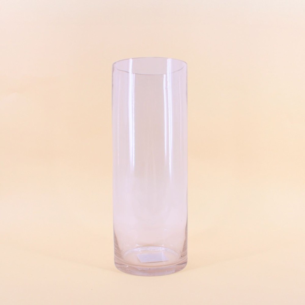 Vase en verre transparent 15x40cm, chic et moderne | Hashtag Déco