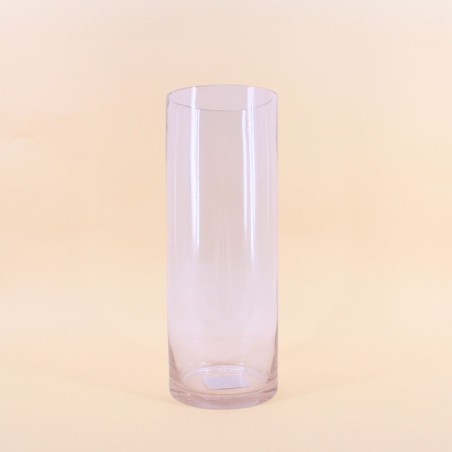 Vase en verre transparent 15x40cm, chic et moderne | Hashtag Déco