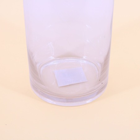 Vase en verre transparent 15x40cm, chic et moderne | Hashtag Déco