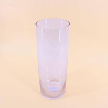 Vase en verre transparent 15x40cm, chic et moderne | Hashtag Déco