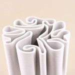 Vase blanc céramique plissé 3D 28cm | Hashtag Déco