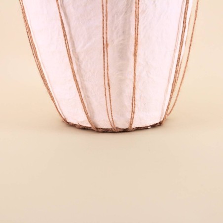 Vase papier maché blanc marron 34cm | Hashtag Déco