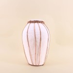 Vase papier maché blanc marron 34cm | Hashtag Déco