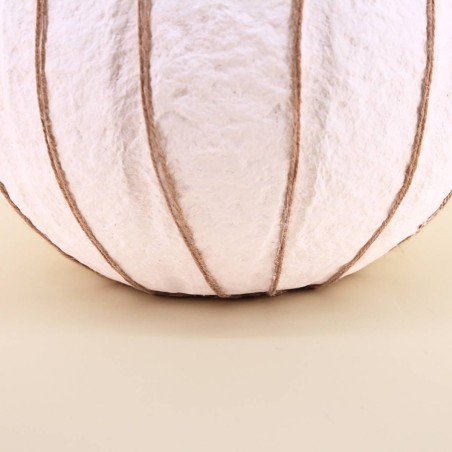 Vase en papier mâché blanc détails jute | Hashtag Déco