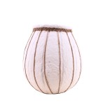 Vase en papier mâché blanc détails jute | Hashtag Déco