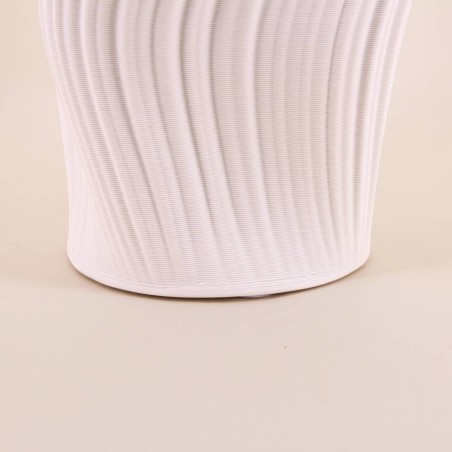 Vase twist céramique blanche 3D 39cm | Hashtag Déco