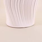 Vase twist céramique blanche 3D 39cm | Hashtag Déco