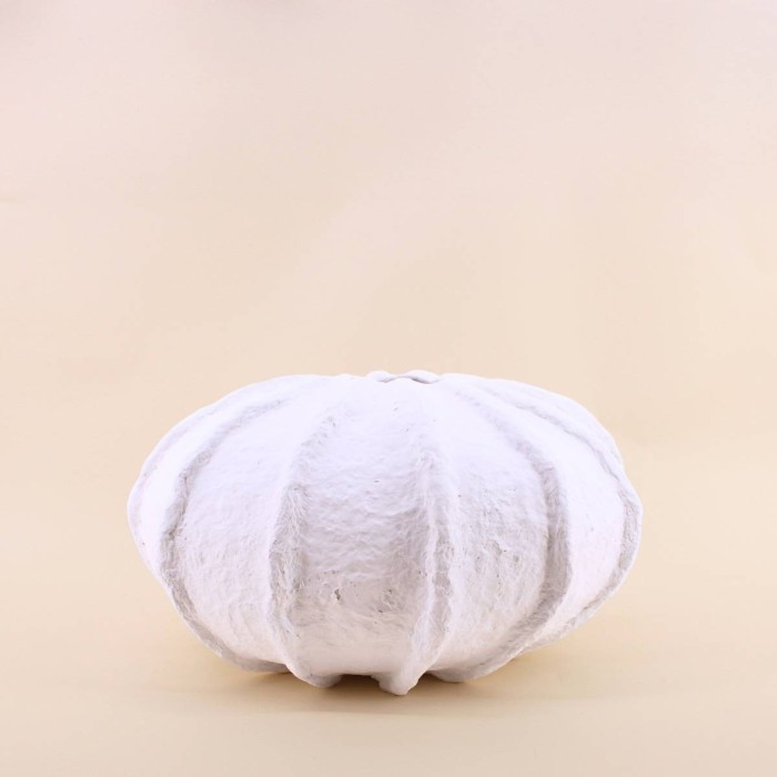 Vase boule blanc en papier maché 37cm | Hashtag Déco