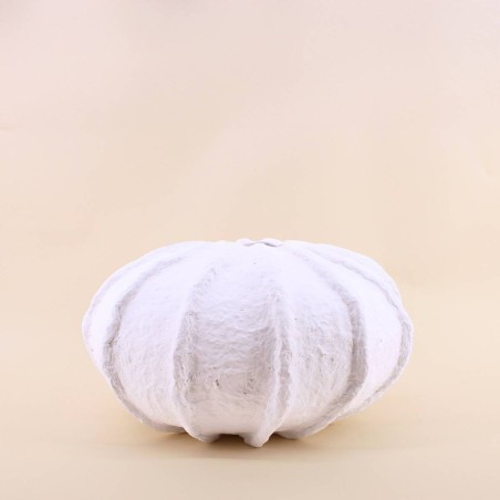 Vase boule blanc en papier maché 37cm | Hashtag Déco