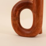 Vase design en bois brun 14x16cm | Hashtag Déco