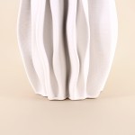 Vase céramique 3D blanc 37cm, design unique | Hashtag Déco