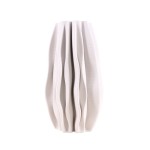 Vase céramique 3D blanc 37cm, design unique | Hashtag Déco