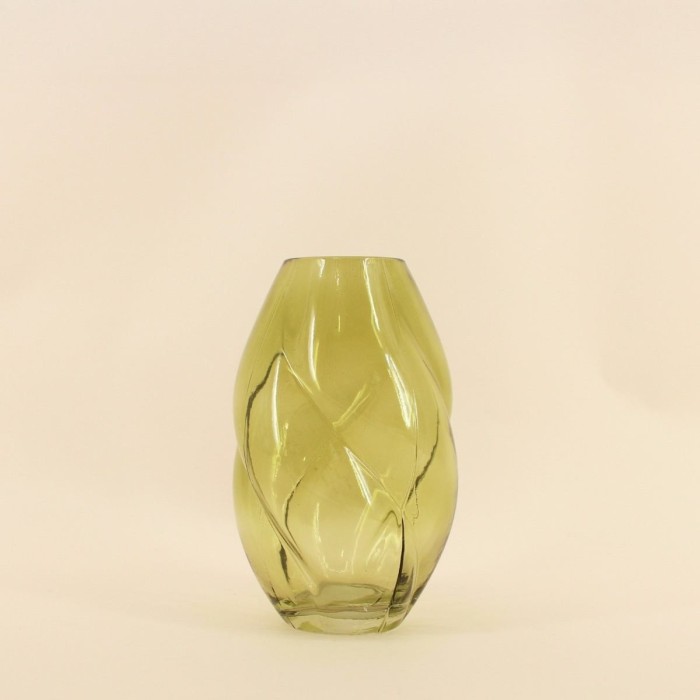 Vase en verre rouge 22 cm, design moderne | Hashtag Déco