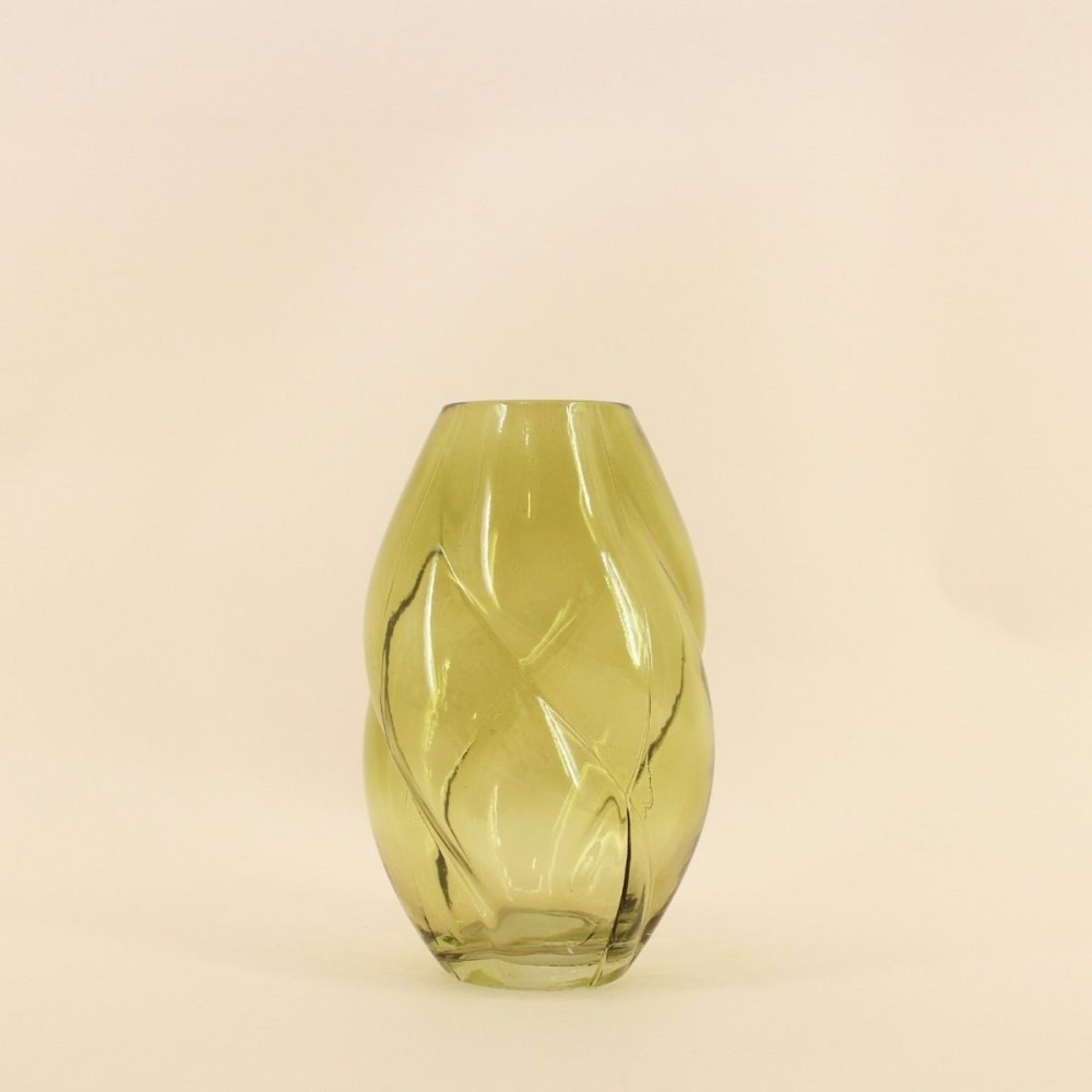 Vase en verre rouge 22 cm, design moderne | Hashtag Déco