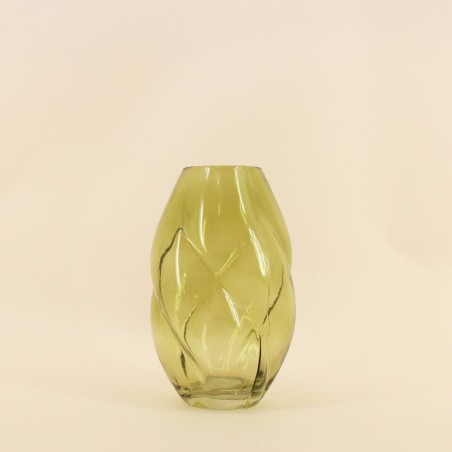 Vase en verre rouge 22 cm, design moderne | Hashtag Déco