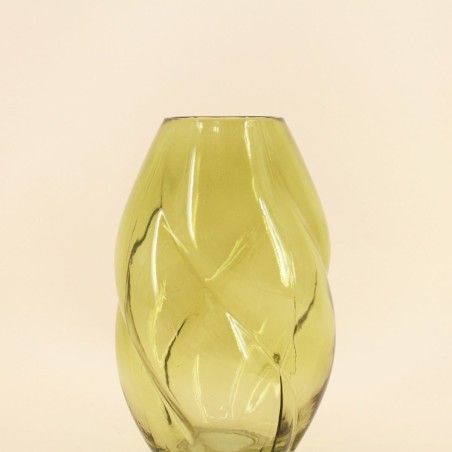 Vase en verre rouge 22 cm, design moderne | Hashtag Déco