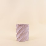 Vase twist travertin beige h15cm élégant | Hashtag Déco