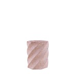 Vase twist travertin beige h15cm élégant | Hashtag Déco