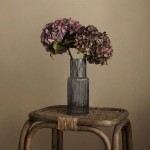 Vase en verre strié h25cm élégant | Hashtag Déco