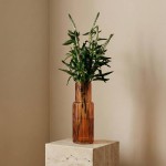 Vase en verre strié h25cm élégant | Hashtag Déco